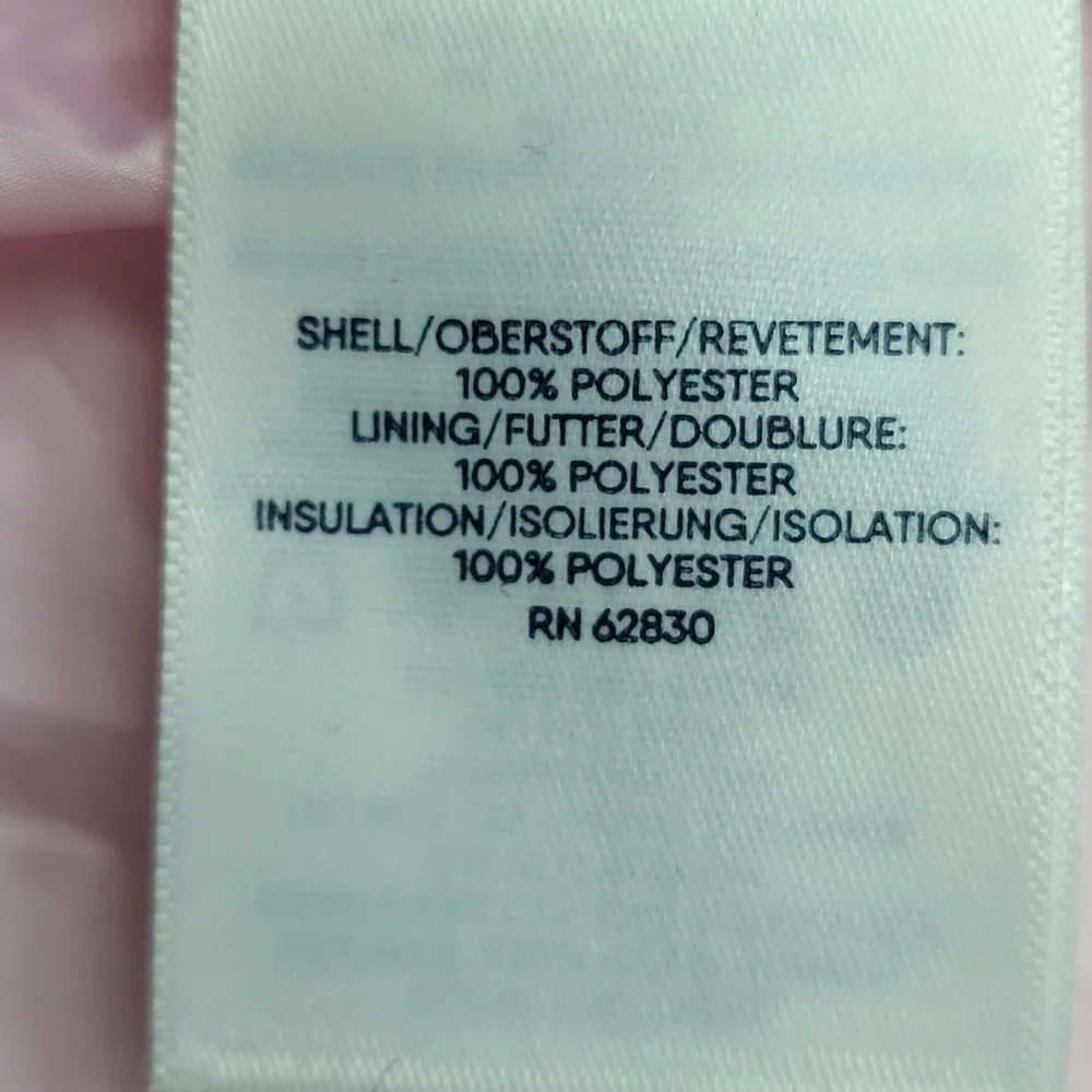 Lands' End Girls‎ Vest XXL Pink Puffer Primaloft Zipper Logo Sleeveless